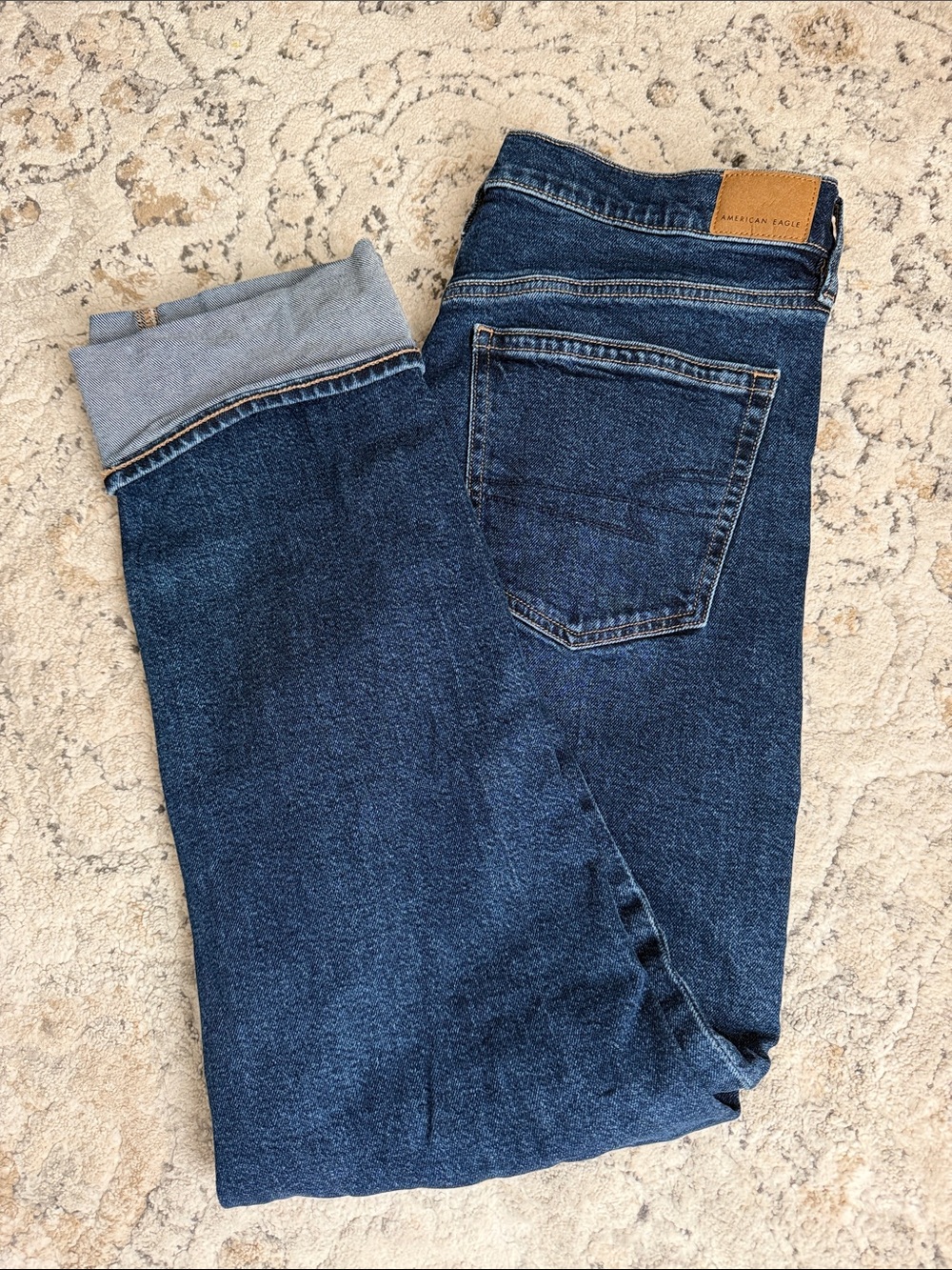 American Eagle Outfitters Woman’s Straight Leg Cuffed Jeans